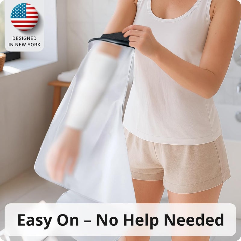 FIGHTECH Waterproof Arm Cast Cover for Shower – Adult Reusable Cast Protector for Broken Arm, Hand, Elbow – Watertight Seal to Keep Bandage or Wound Dry – Latex-Free Soft Cover for Surgery or Injury - Image 5